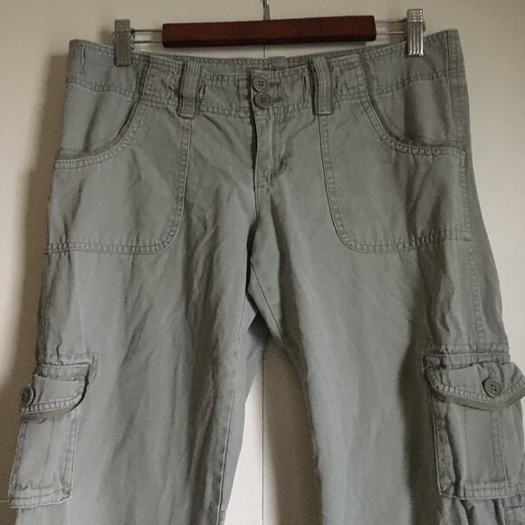 Y2K BONGO Baggy Low Rise Khaki Skater Cargo Pants - Picture 3 of 15